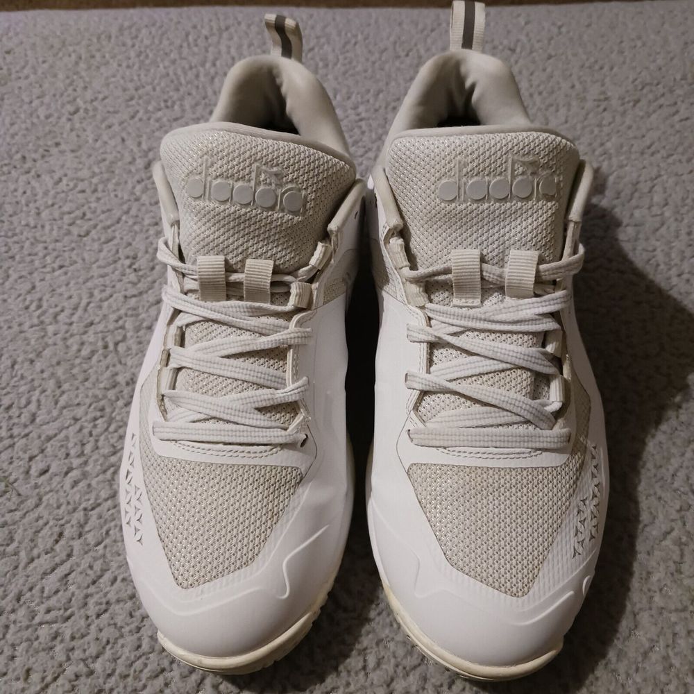 Diadora Blushield Torneo 2 AG Womens Tennis Shoes White Leather Sz 8.5